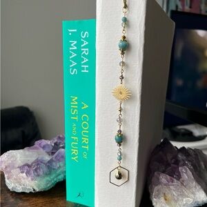 Assorted Witchy and Boho Handmade Beaded Charm Metal Bookmarks